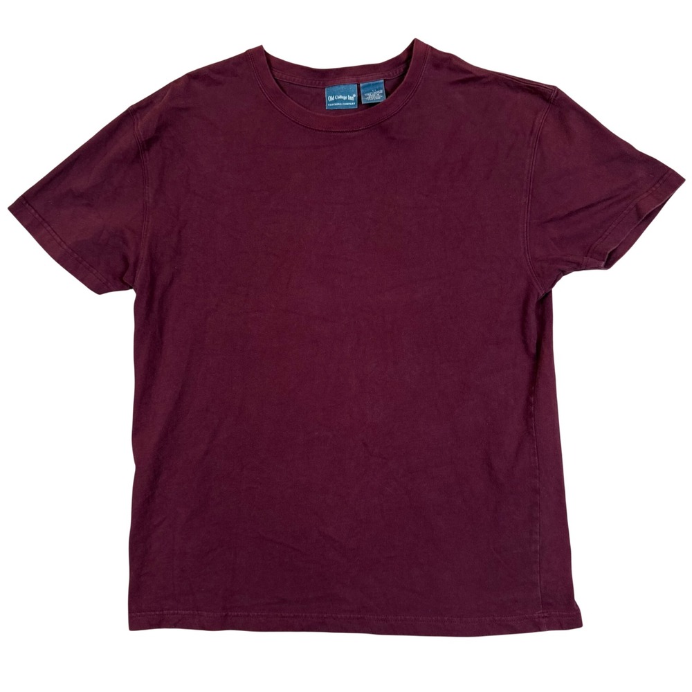 Vintage Old College Inn T-Shirt L 20x28 Basic Essential Burgundy Cotton Tee